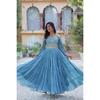 Desirable Women's Fully Flair Gown Made With Star Georgette Fabrics and Designer Embroidered Dupatta With Attractive Lace Border ,COLOUR:- 4