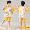 Boys Cotton Pajama Set Short Sleeve Cartoon Print Lightweight Sleepwear Kids 8 Years Home Wear