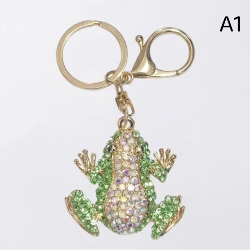 1Pcs Unisex 5-Color Animal Key Chain Lovely Crown Frog Keychain For Women Charms Gifts