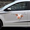 13X13Cm 3D Cow Head Auto Car Styling Pvc Reflective Decal Animal Funny Sticker