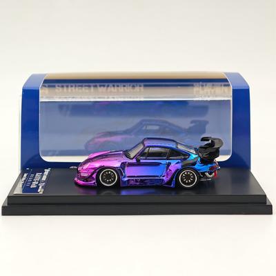 SW 1/64 for 993 Gradient Chrome Purple Diecast Models Car Toy Limited 499 Collection Auto Gift Toy Vehicle Models