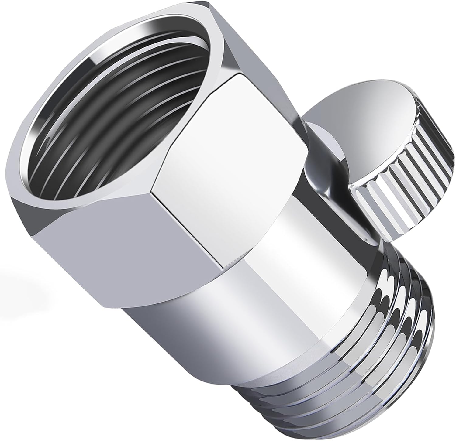 

Brass Water Flow Quick Control Valve Shut Off Valve For Shower Head Adjustable Water Pressure Regulator Bath Water Tap Accessory Silver