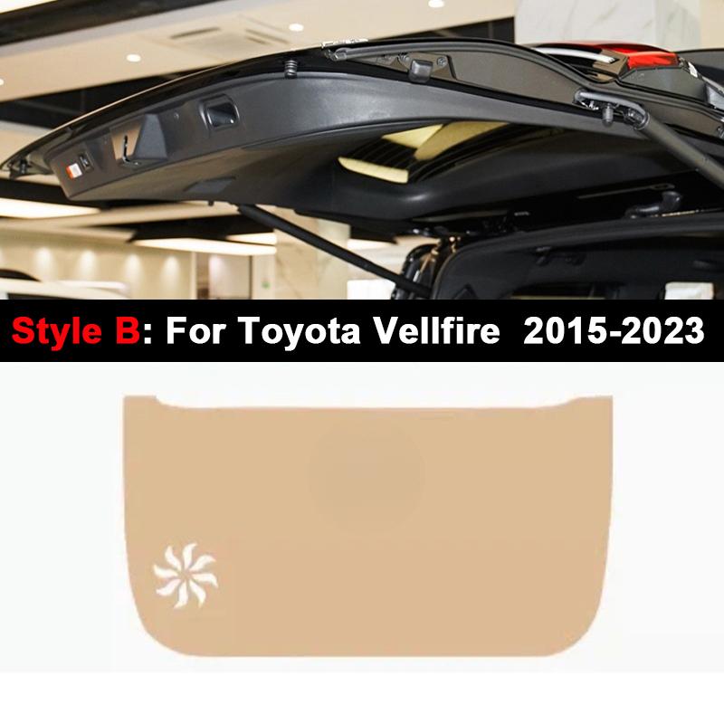 For Toyota Alphard Vellfire 2015-2024 2025 Car Rear Trunk Tailgate Anti-kick Protective Mat Leather Decoration Pad  Accessories