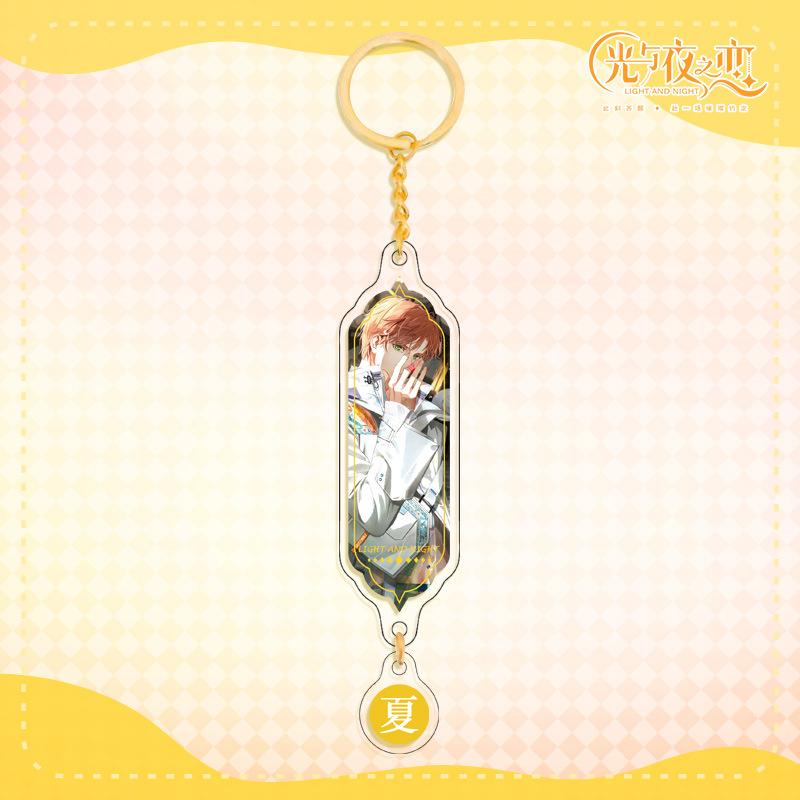 

Light and Night Love Game Fan Acrylic with Gold Plated Round Clasp Custom Design Support D System Animation Merchandise