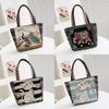 Elephant Cat Rabbit Pattern Nylon Shoulder Bag With Inner Compartment For Casual Outings
