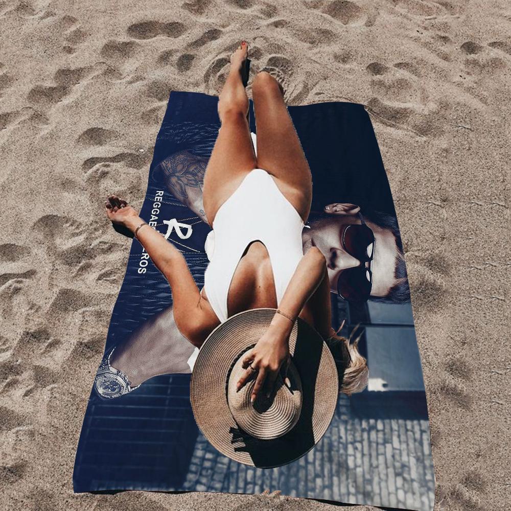 Rapper Anuel AA Bath Towel Microfiber Soft Water Absorbing Breathable For Girl Kids Decorative Cartoon Beach Towel