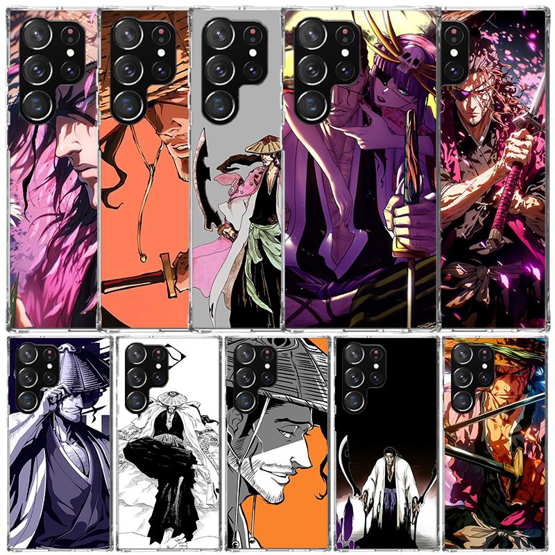 Bleach Kyoraku Shunsui Phone Case For Samsung Galaxy S24 S25 Edge S26 Ultra S22 S23 Plus S21 + S20 FE Soft TPU Back Cover Galaxy