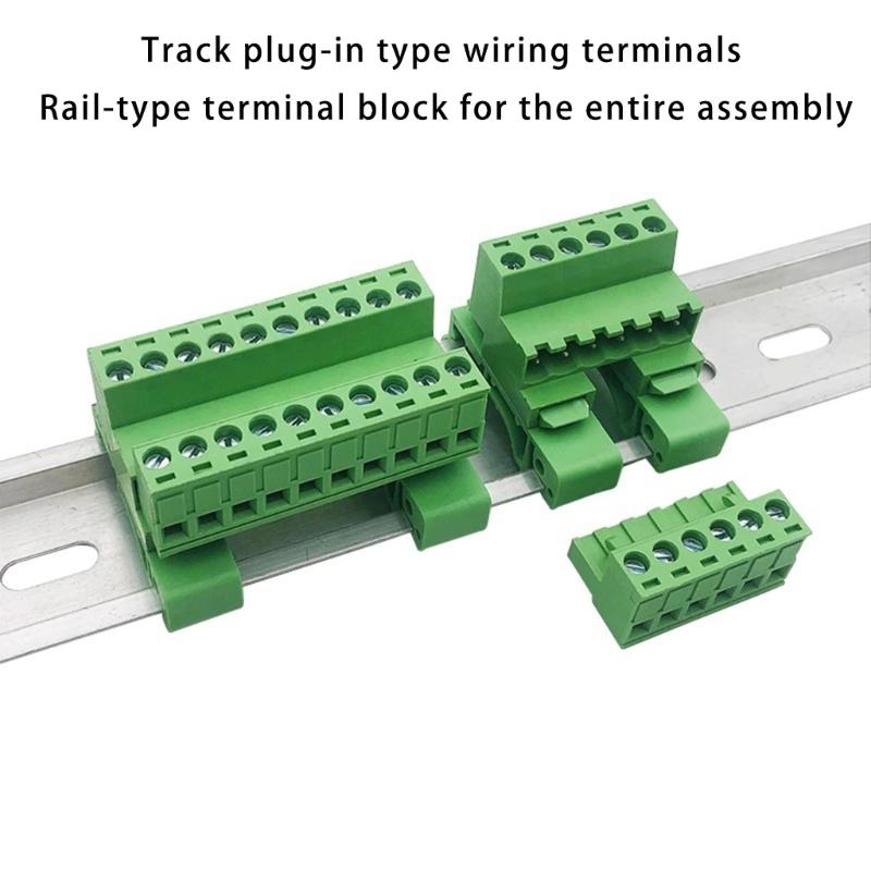 High Performances Rail Type Terminals Block 5.08mm Spacing For 10Amp 300Volt Application Screw Plug-in Connector