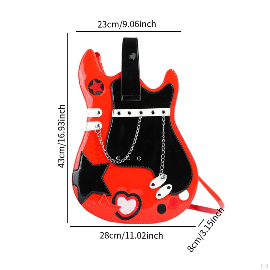 Gitarrenförmiger Rucksack Kreative Mode Handtasche für Dating Arbeit Urlaub Party
