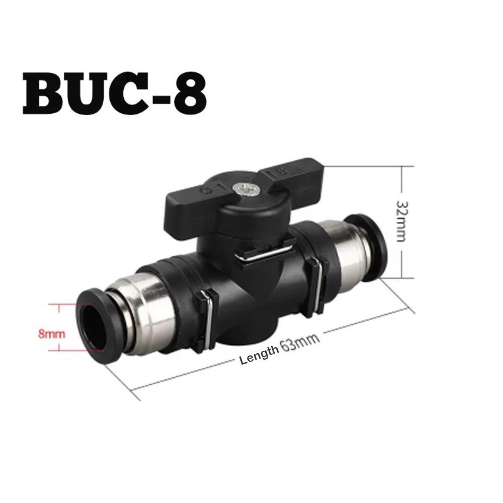 Hand Pneumatic Valve Black BUC Fitting Manual Switch Quick Joint Connector