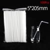 100Pcs Disposable Plastic Curved Drinking Straws Wedding Party Bar Drink Straw