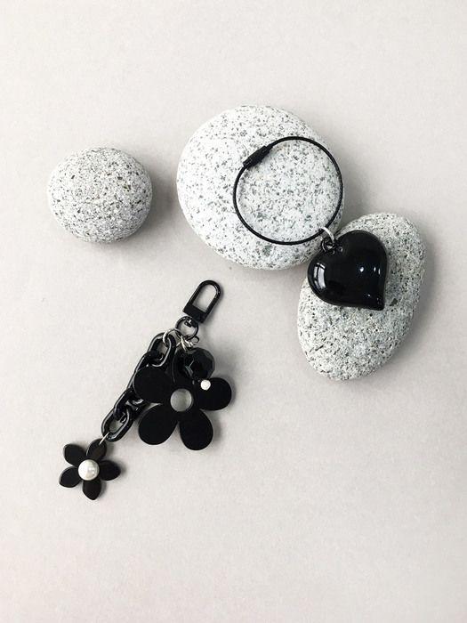 SATTCHI BB HEART FLOWER BAG CHARM