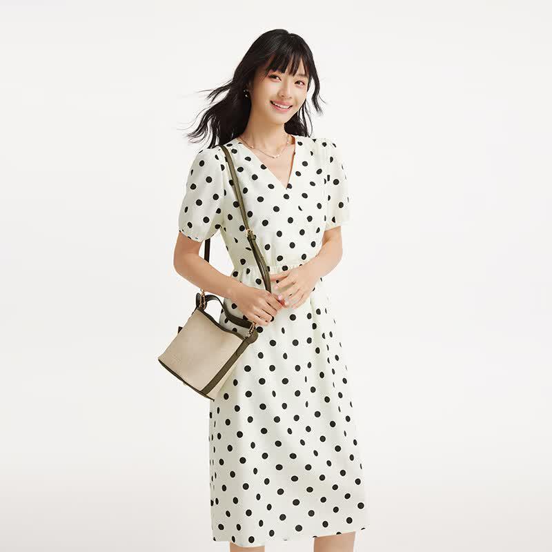 Hotwind Women's 2026 Summer Polka Dot Wrap Dress