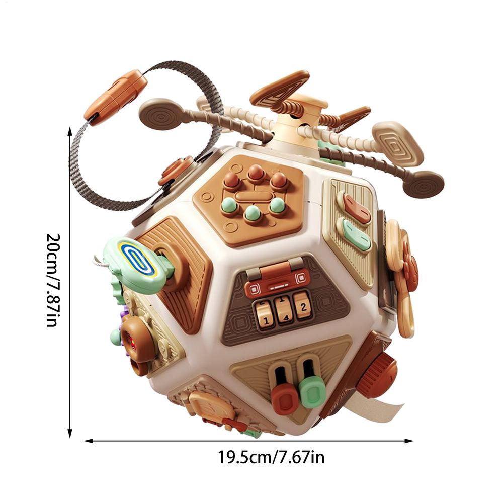 Educational Baby Busy Cube Toys for Toddler, Parent-Child Interaction Activity Busy Cube Sensory Toys for Carseat Plane Travel
