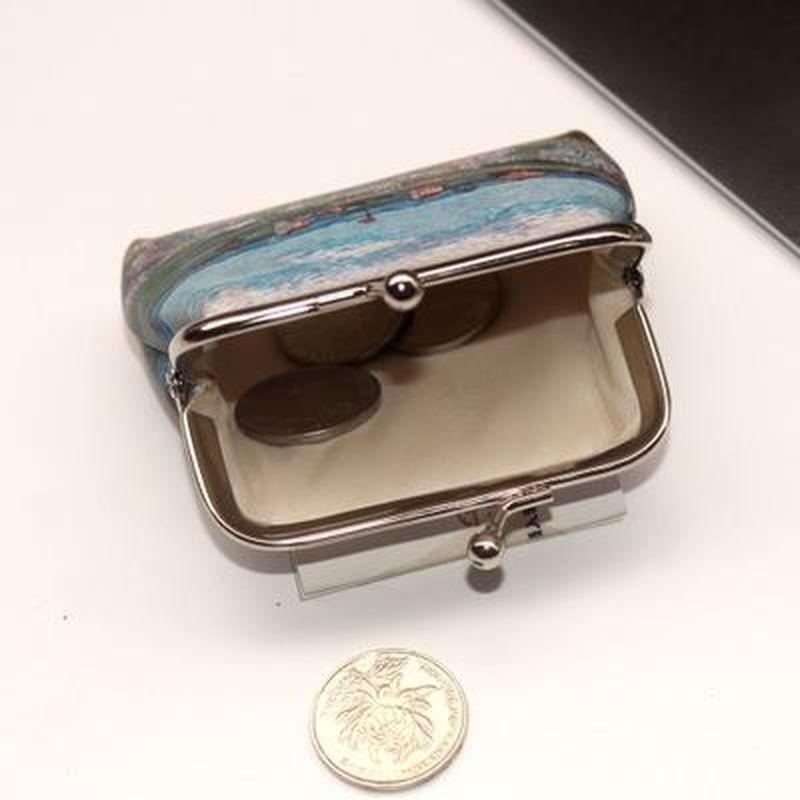 Retro Creative Printing Ladies Purse Student Buckle Coin Dumplings Small Wallet Wedding Candy Bag Gi