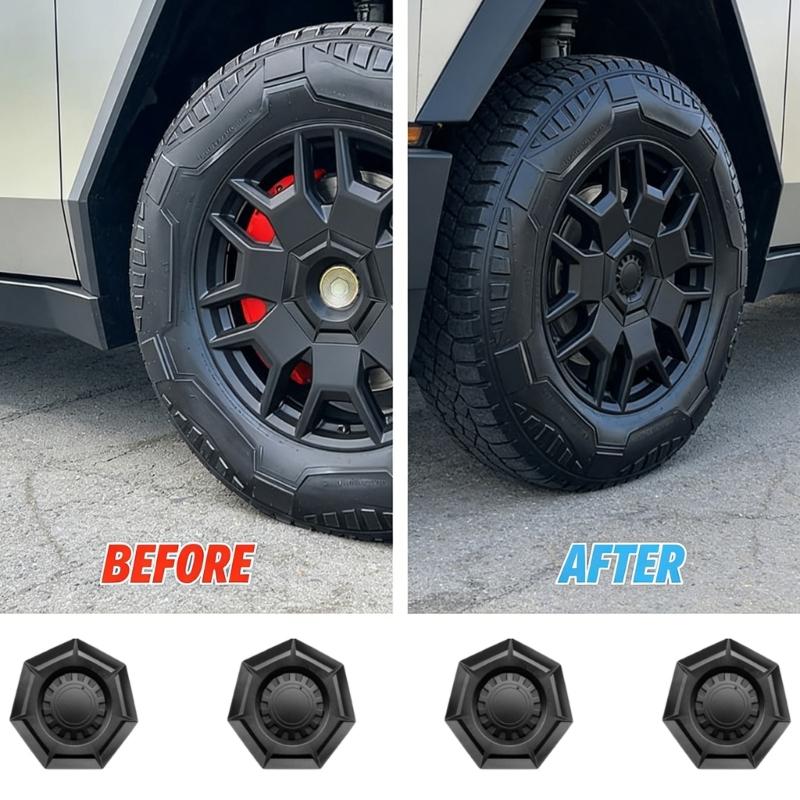 Devorative Car Hub Center Caps Flat Hub Protector Wheel Center Hub Caps Stickers For Car And SUV