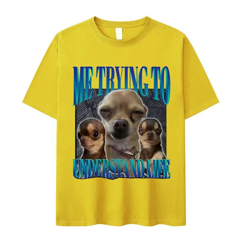 Chihuahua Unisex s Fun Pattern camiseta mee retro Y2K camiseta de Unisexga corta