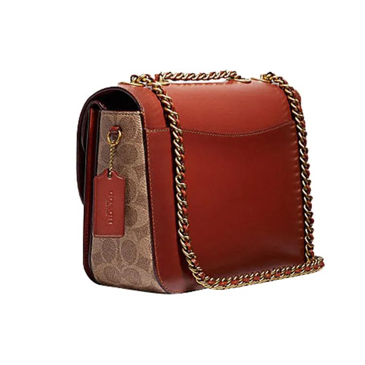 COACH Madison Coated Canvas Chain Small Square Bag , Crossbody Bag , Shoulder Bag Medium Women's (Unisex) Crossbody Bags C0827 B4NQ4