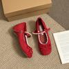 French retro shallow mouth inner height increase single shoes women's summer 2025 new with skirt soft sole versatile Mary Jane shoes