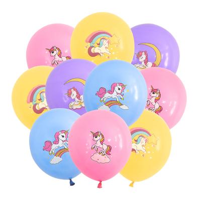 10-40Pcs Cartoon Unicorn Latex Balloons Girls Rainbow Unicorn Theme Birthday Party Decoration Supplies Kids Gift Helium Globos