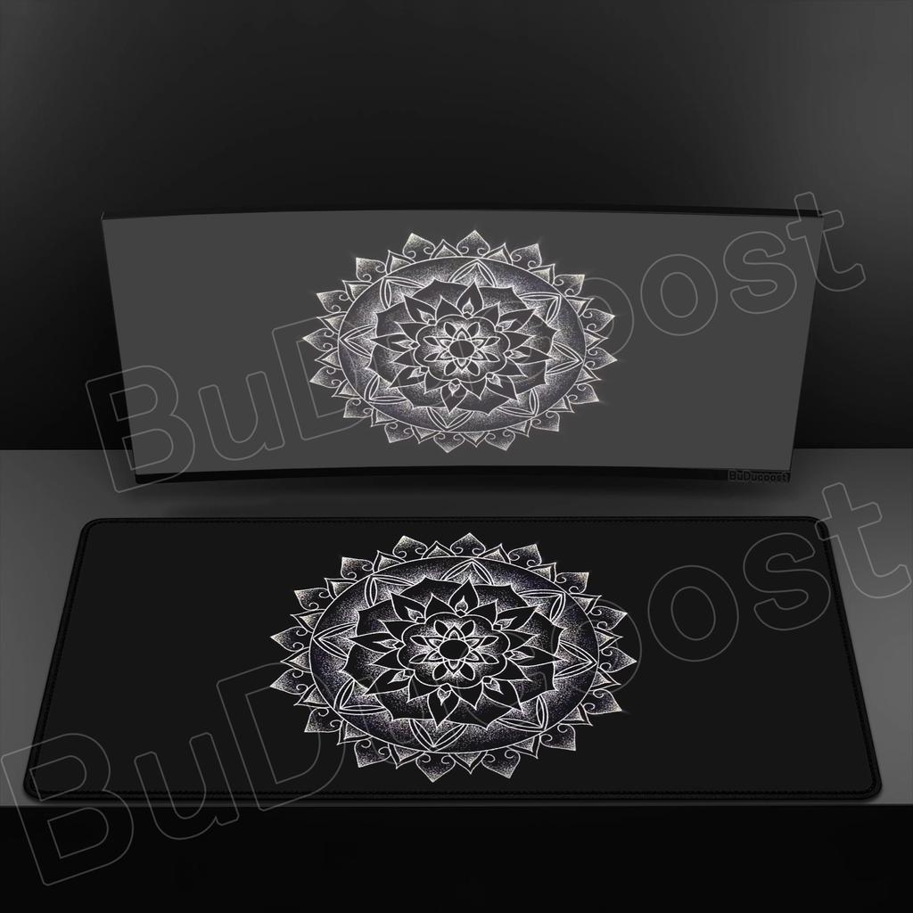 Mandala Mauspads Gaming Zubehör Büro Gamer Tastatur Cooles Technologie Muster Schreibtischunterlage Rutschfest Laptop Großes Gummi-Mauspad