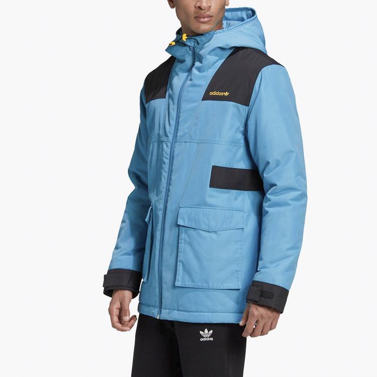 Adidas Originals Color Block Retro Sports Cotton Jacket Men Jackets Blue GJ6722