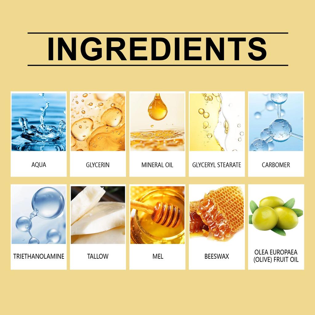 Tallow Honey Balm  Cowfat Face Cream Nourishes And Tender Skin, Repairs And Soothe The Face, Moisturize And Tighten The Skin 60g