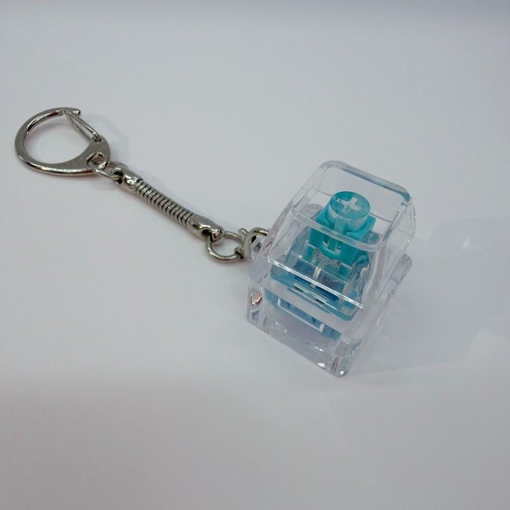 New 1/2/3/4/9 Keys Keyboard Keychain Transparent Key Button Finger Toy Pass The Time Stress Relief Keycap Keychain Kids