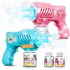 Electric Bubble Gun [Leak-proof, 2-pack] Kids Toy for Outdoor Play, Automatic Continuous Shooting, LED Light, Super-Large Bubble Output, Summer