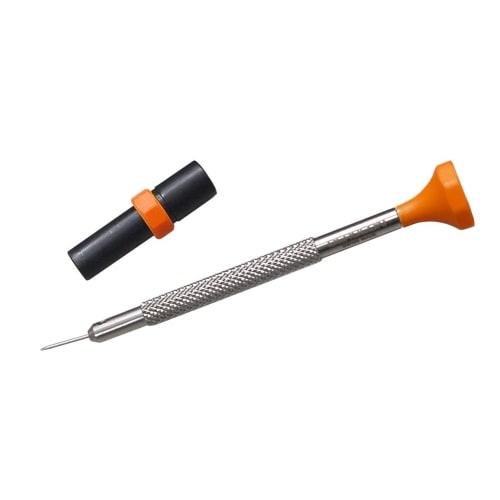 BERGEON Watch Tool Screwdriver, Stainless Steel, 0.5mm Diameter, Orange, BE30081AT050, with Refill Tip, Officially Imported