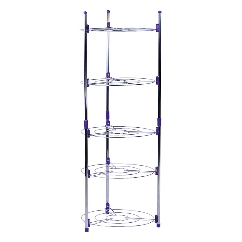 5 Tiers Home Kitchen Pans Pots Storage Rack Durable Metal Wire Shelving Organizer