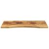 Vidaxl Blat Biurka, Z Wycięciem, 90X50X2,5 Cm, Surowe Drewno Mango