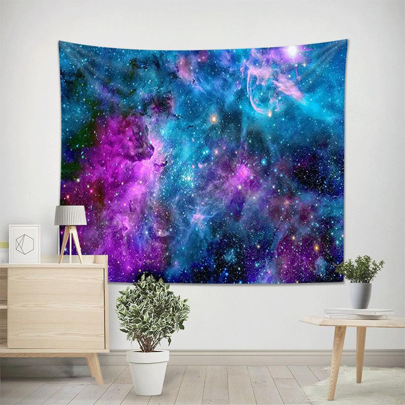 Colorful starry sky home decoration tapestry live streaming living room decoration fabric wall hanging tapestry for the room