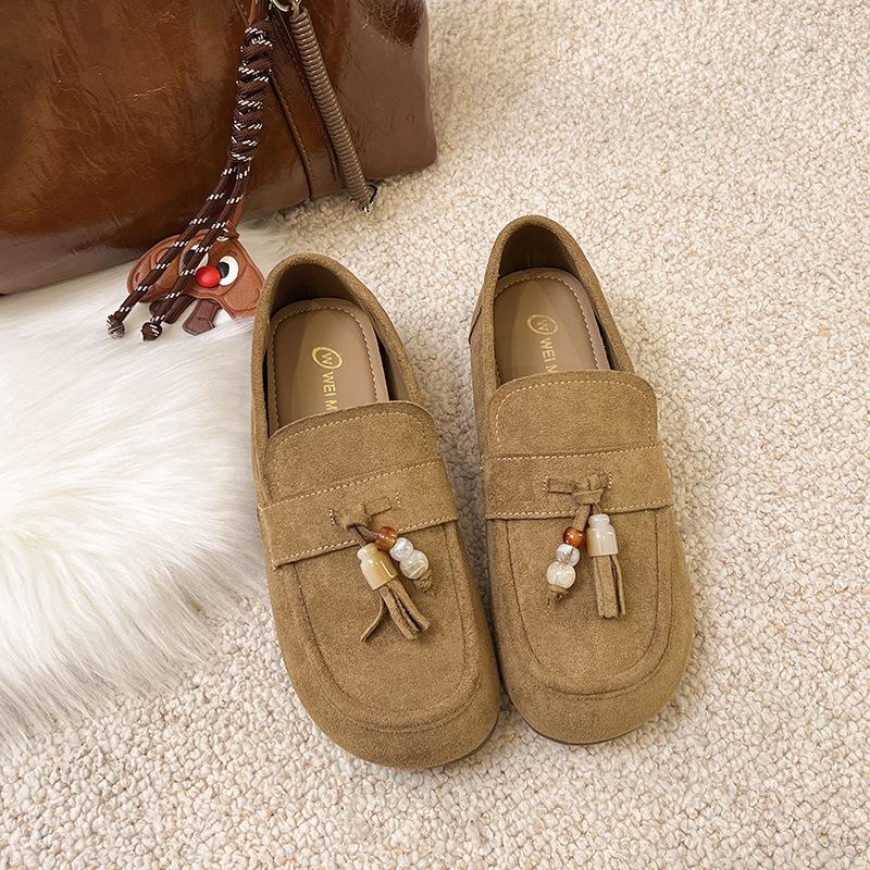 

Loafers women s 2025 new summer thin one-pedal Doudou shoes soft-soled single shoes Birkenstock is not tired of small leather shoes 35