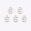 Teamer Stainless Steel Charms DIY Jewelry Making Question Mark At Dollar Sign Mini Charms Bracelet Necklace Handmade Accessories