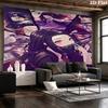 Demon Slayer Wall Tapestry Aesthetic Wall Hanging Printed Fabric Blanket Decorative Tapestries For Bedroom Living Room Home Decor