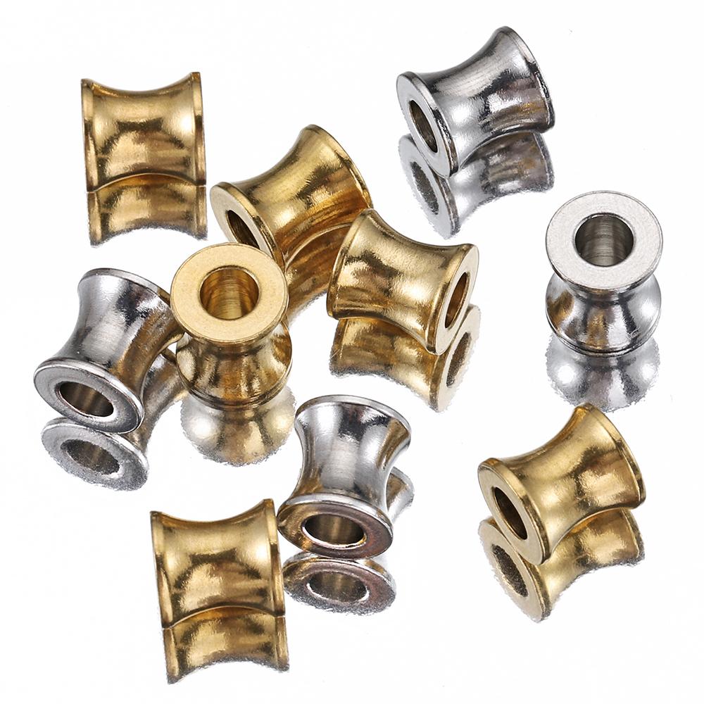 20pcs 10pcs 8.5x8mm Stainless Steel Loose Spacer Beads Barrel Drum Charms Pendants for Necklace Bracelet Jewelry Making DIY