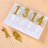 Gold Number Candles for Kids' Birthday Cake and Party Decoration