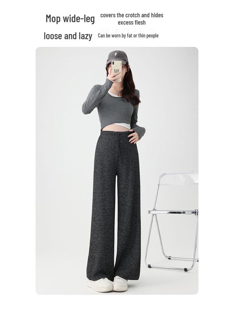 Spring 2025 Korean Maternity Wide-Leg Pants