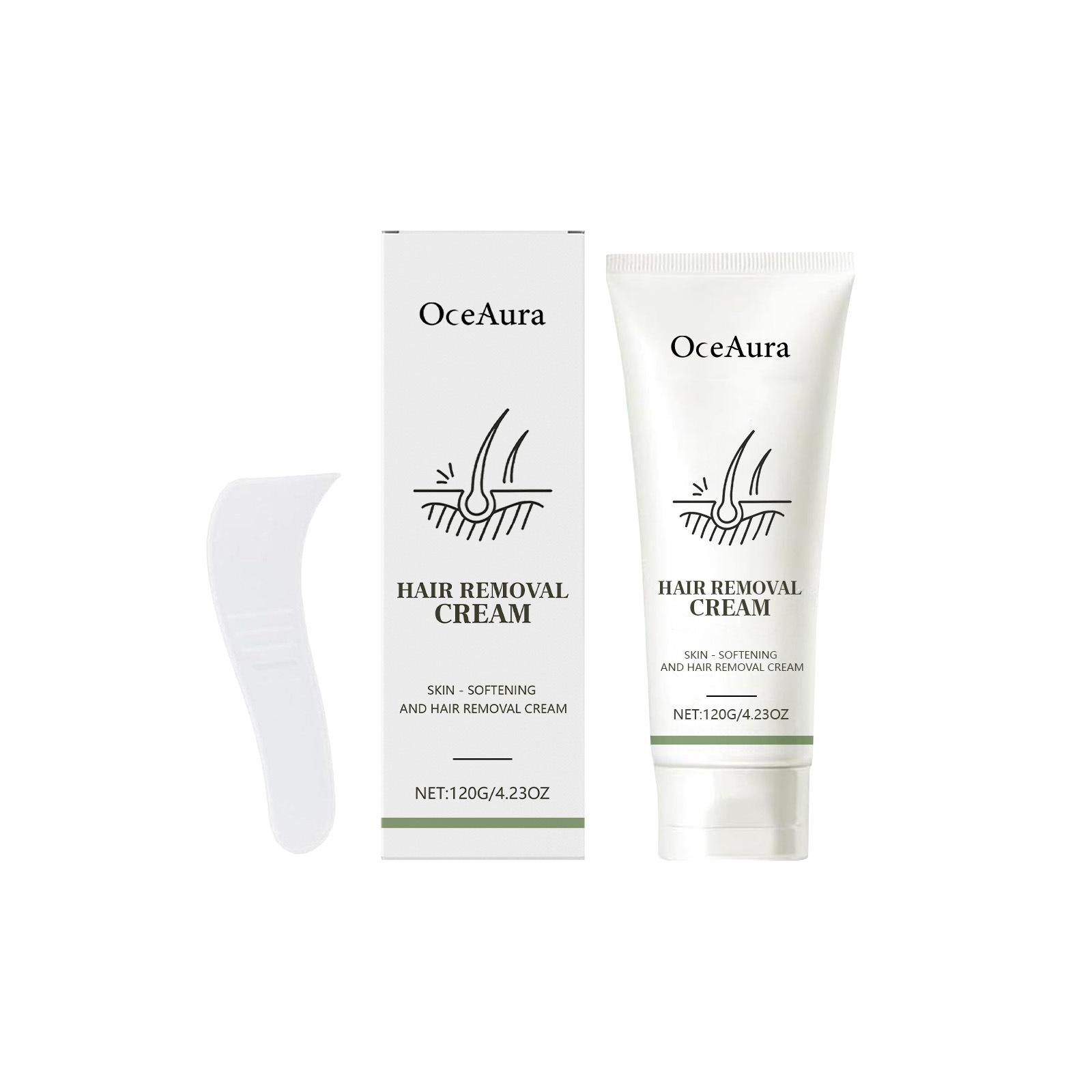 

OceAura Hair Removal Cream for Underarm Legs Arms Smoothing Long Lasting Moisturizing Gentle Formula Painless Depilatory Cream
