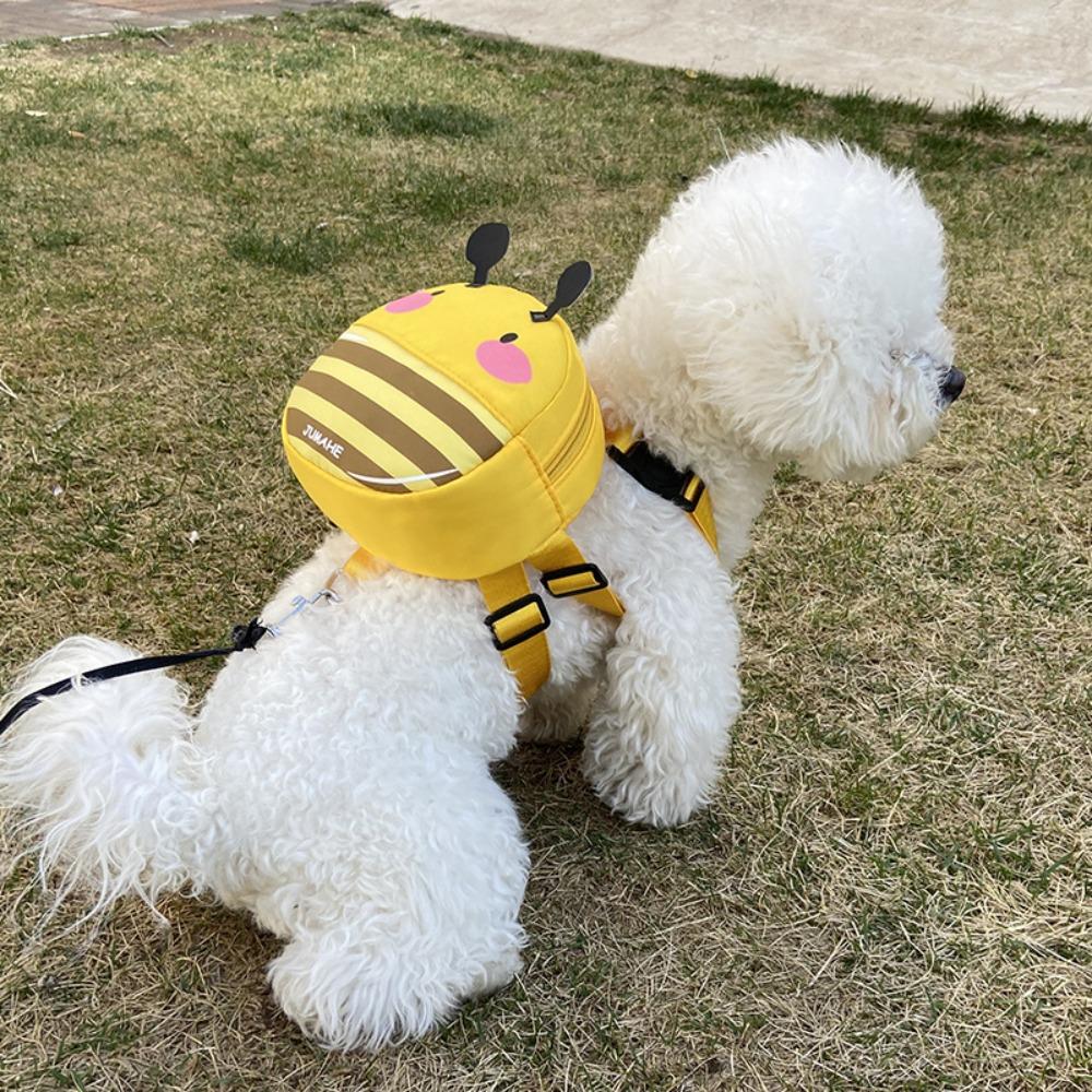 

Bee Frog Design Pet Harness Cartoon Pet Waist Bag Dog Snacks Reward Dog Snack Bag Outdoor Travel bee