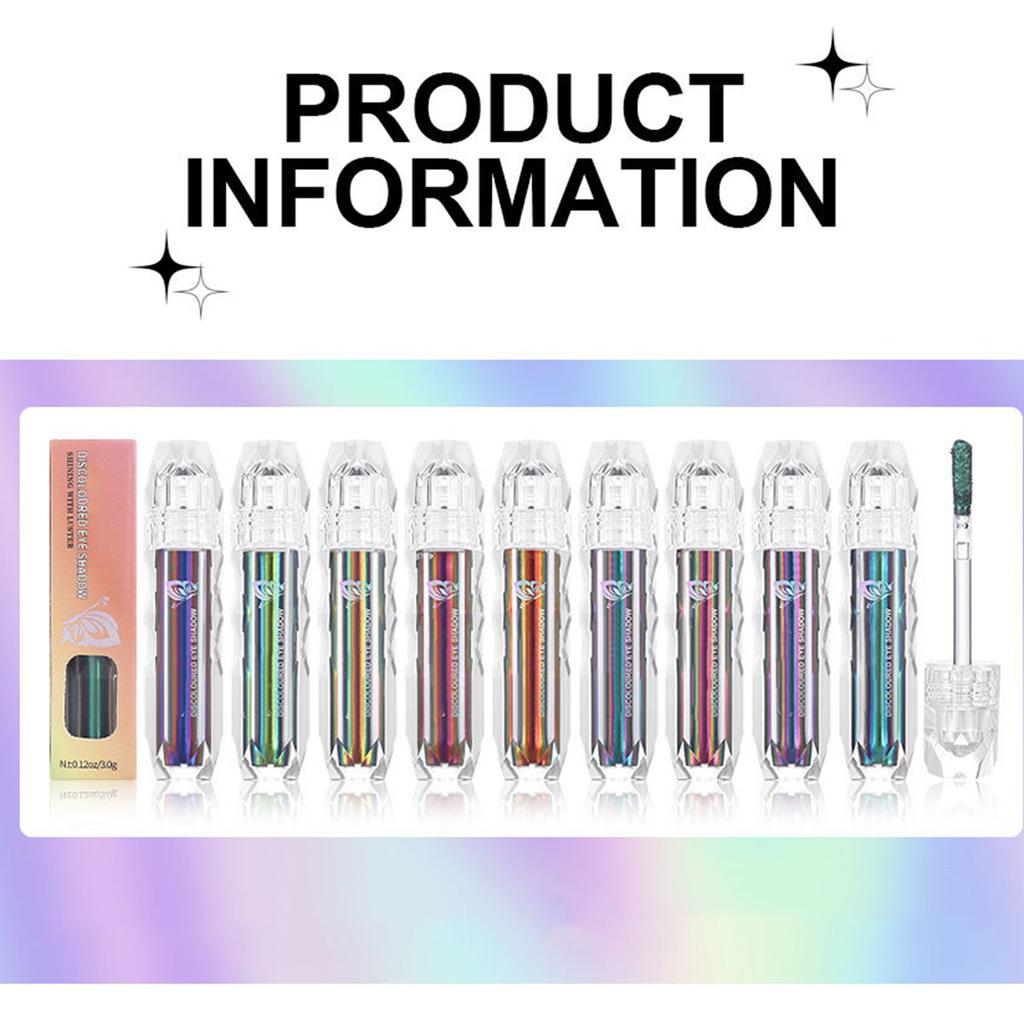 1Pc Chameleon Liquid Eyeshadow Metallic Glitter Shimmer Long Lasting Waterproof Eye Makeup Vegan Cruelty Free for Women Girls Party