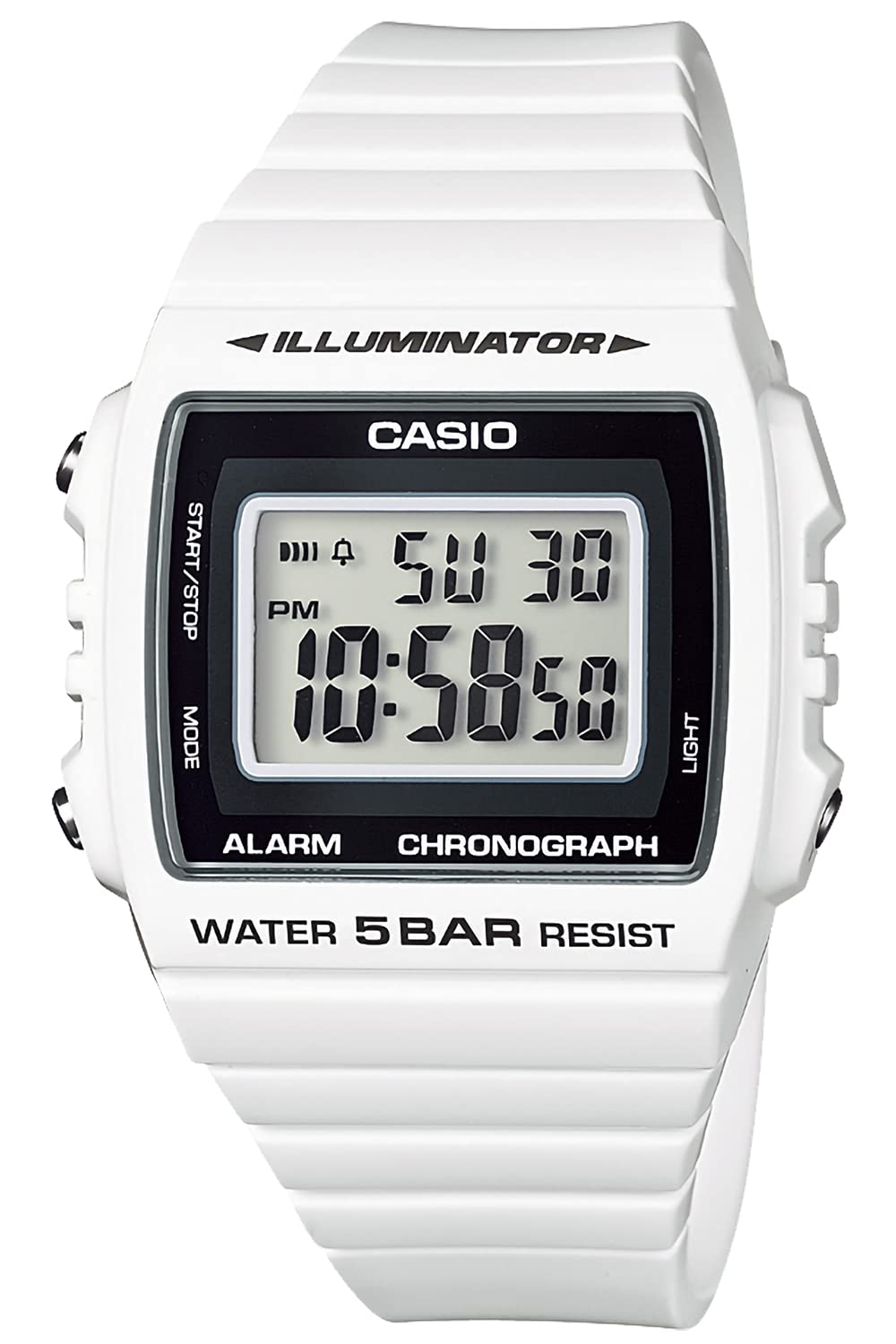 

Casio Casio White Wristwatch, Collection, W-215H-7AJH, Men s, белый