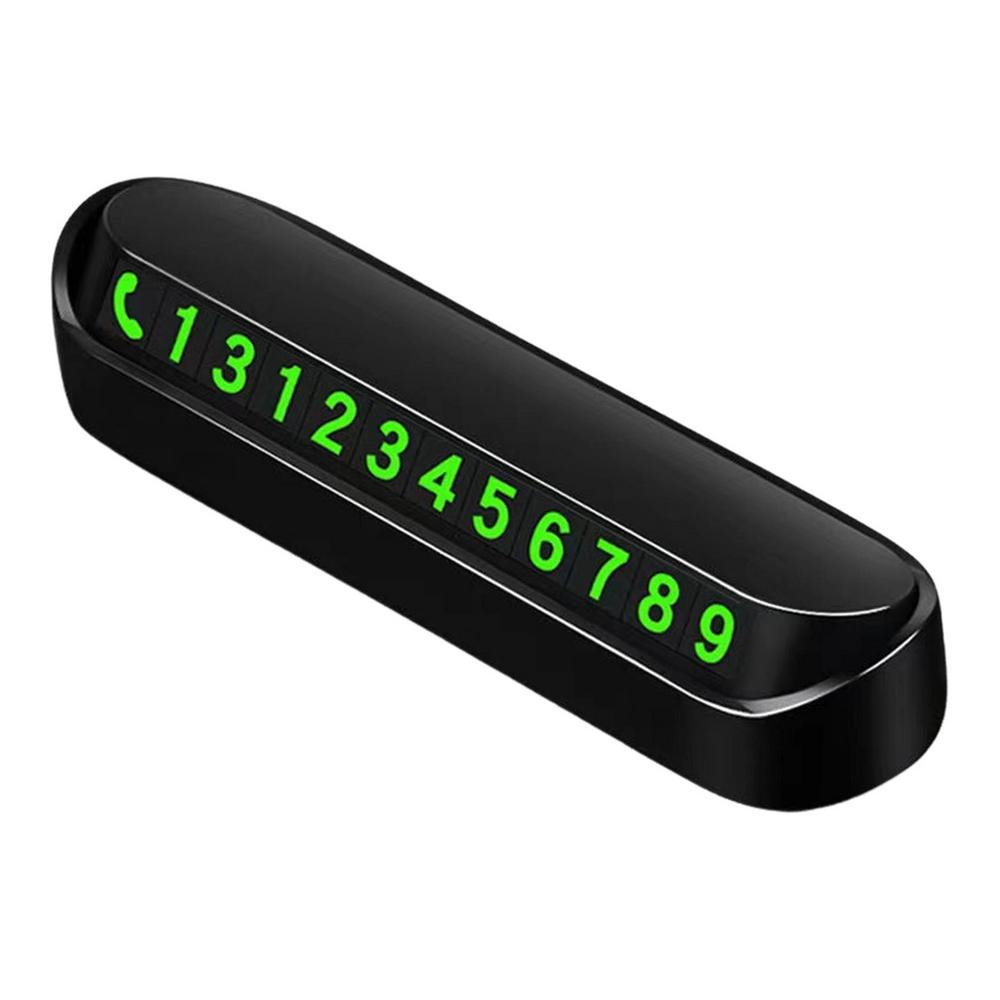 Car Accessories Mini Portable Telephone Number Plate With Switch Phone Number Business Card Temporary Parking Card Plate
