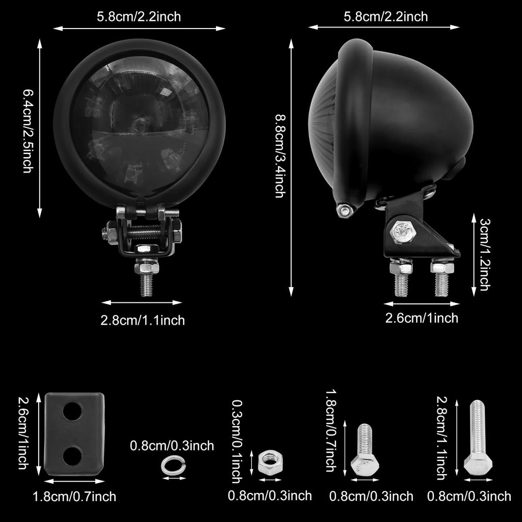 Motorcycle Tail Brake 12V Rear Tail Universal Versatility Light, Light, Light, (Style 11)