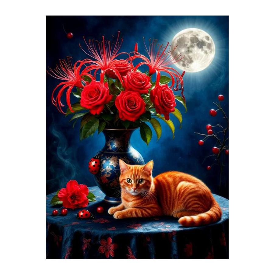 Diamonds Art Painting Wolf Owl Leopard Cat Diy Full Square Round Drill Rhinestone Embroidery Animal Deer and Crow Mosaic Cross Stitch Kits
