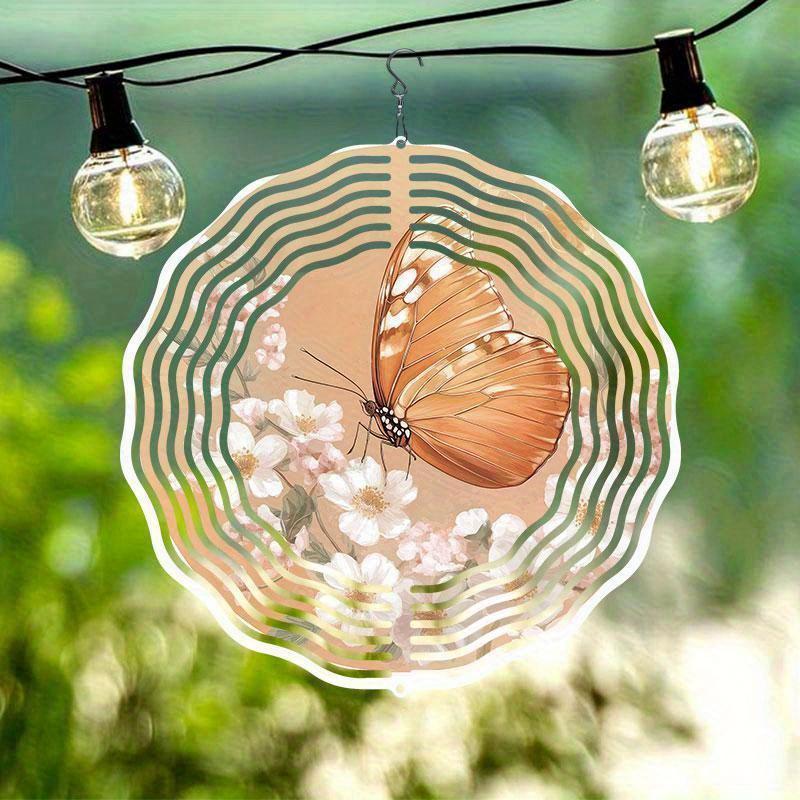 10 Inch Hanging Wind Spinner with 360 Degree Hook for Balcony Garden Decor Spring Summer Outdoor Decoration