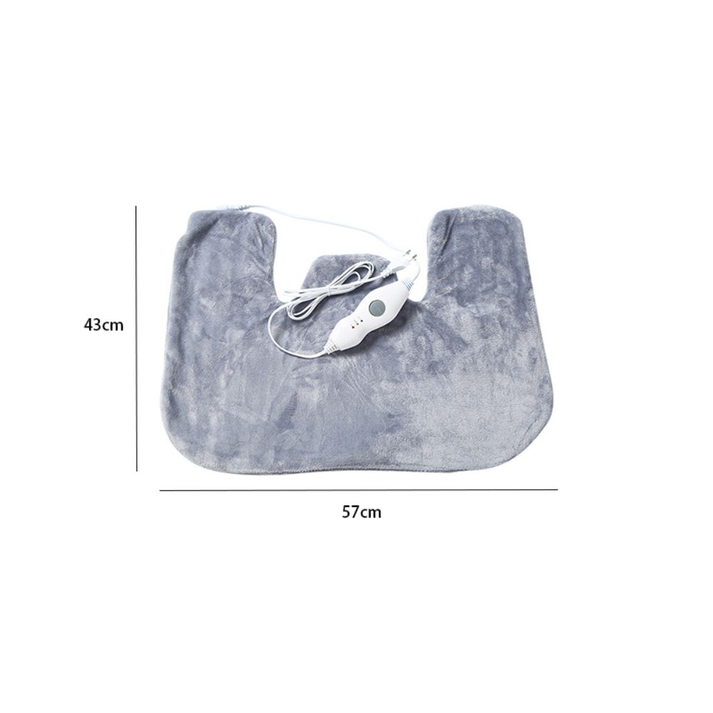 American Plug Electric Heating Pad 3 Temperature Adjustable Soft Comfortable Shoulder Neck Hot Compress Pad Flannel