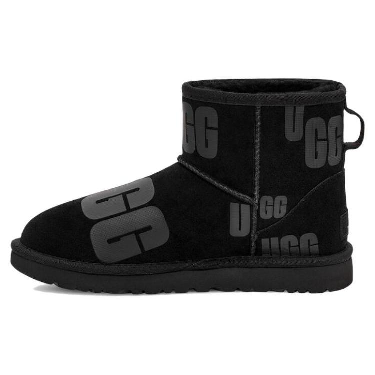(WMNS) UGG Classic Mini Scatter Graphic Black Gray Women s 1130574-BLK EU 38