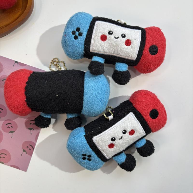 

Игровые консоли Плюшевая игрушка Брелок Мультяшная Мягкая Набивная Кукла Подвеска Кольцо для ключей автомобиля Декор для сумки/рюкзака Детский подарок 1Pc